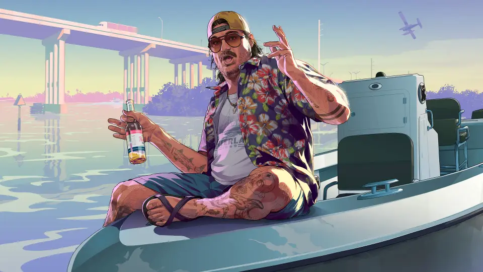 Cal Hampton, official GTA 6 artwork by Rockstar Games (desktop)