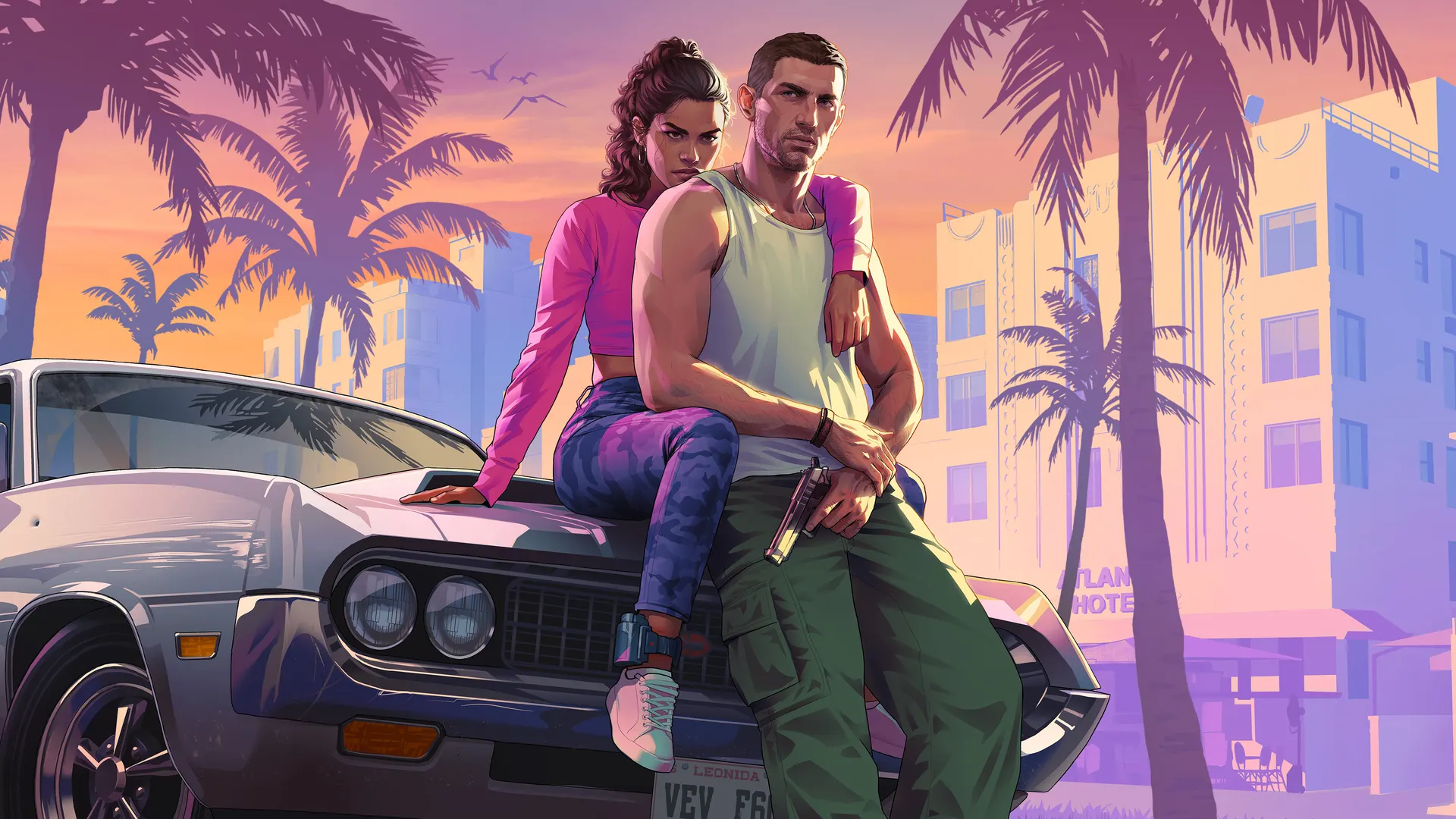 Jason Duval and Lucia Caminos, official GTA 6 key art