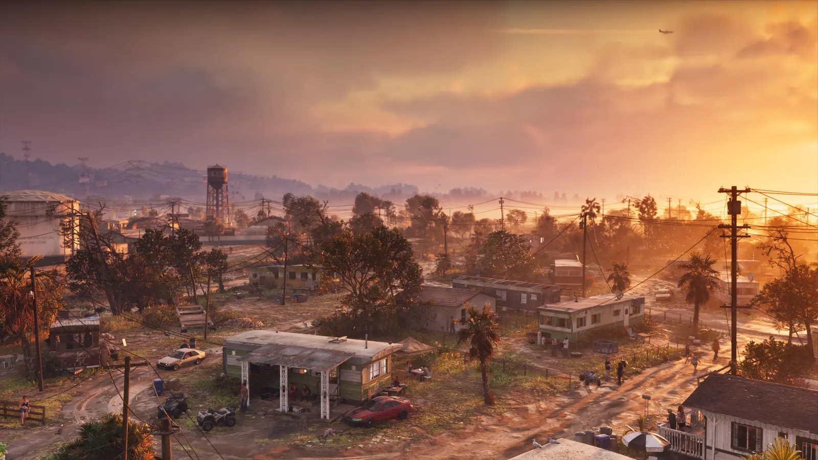 Port Gellhorn's streets at sunset, official GTA 6 screenshot