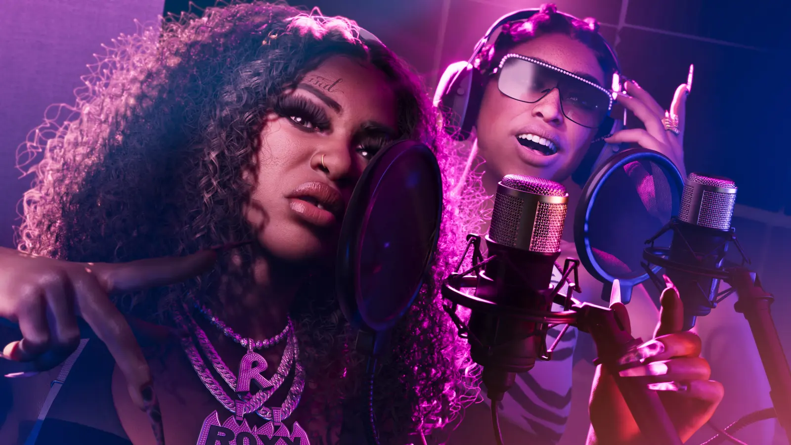The Real Dimez recording at the microphone, official GTA 6 screenshot